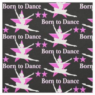 DAZZLING PINK AND BLACK BALLERINA FABRIC
