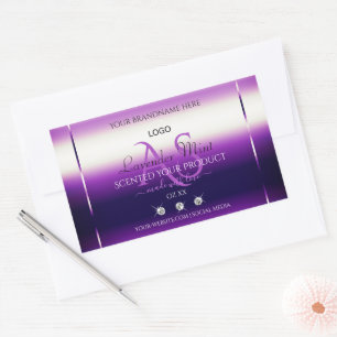 Dazzling Purple Product Label Jewels Monogram Logo
