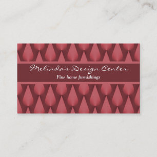 Dazzling Raindrops Business Card, Maroon Card