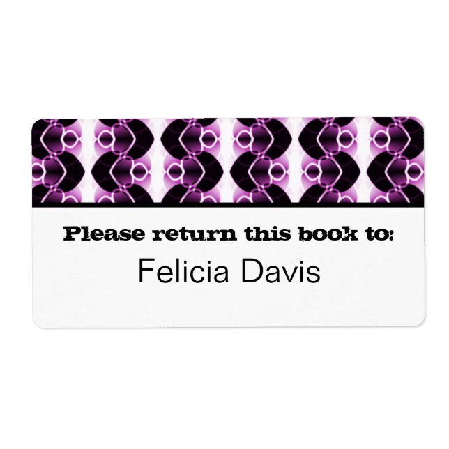 Dazzling Retro Bookplate Labels (Front)