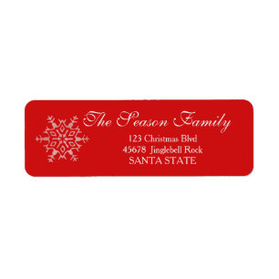 Dazzling Snowflake Holiday Address Label Return Address Label
