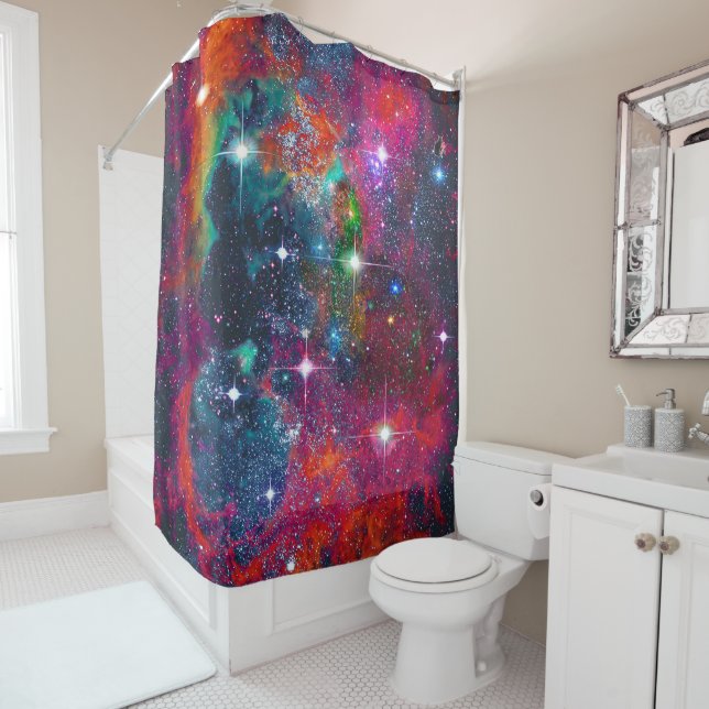 Dazzling Star Field Shower Curtain (In Situ)