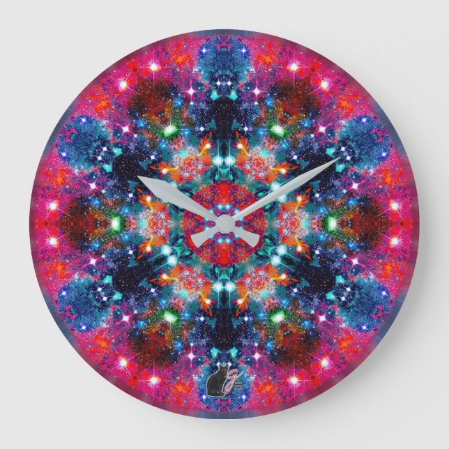 Dazzling Stellar Kaleid Large Clock (Front)