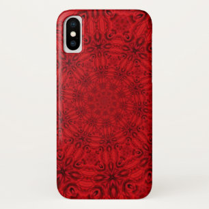 Dazzling Swirling Red Pattern iPhone X Case