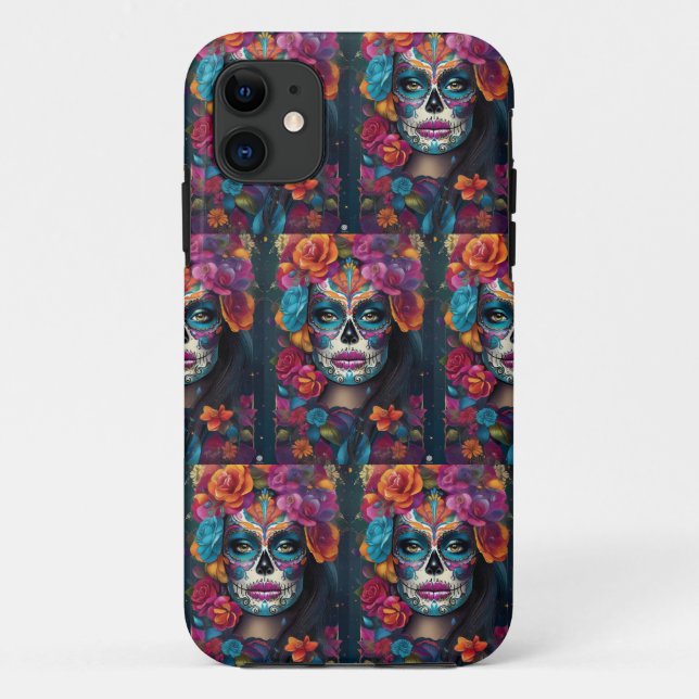 Dazzling Woman: Sugar Skull Makeup Art Case-Mate iPhone Case (Back)