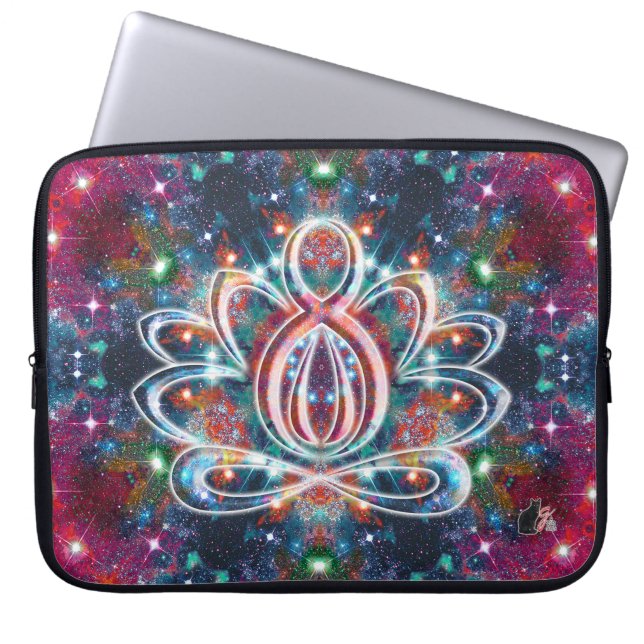 Dazzling Zen Lotus Laptop Sleeve (Front)