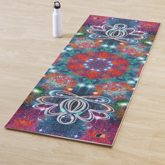 Dazzling Zen Lotus Star Kaleid Yoga Mat (In Situ)