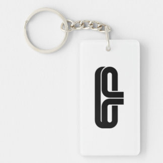 DB9 Logo Keyring Rectangle Blk
