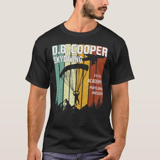 Db Cooper  For Men Skydiving Academy T-Shirt (Front)