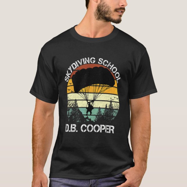 Db Cooper Skydiving School  For Men T-Shirt (Front)