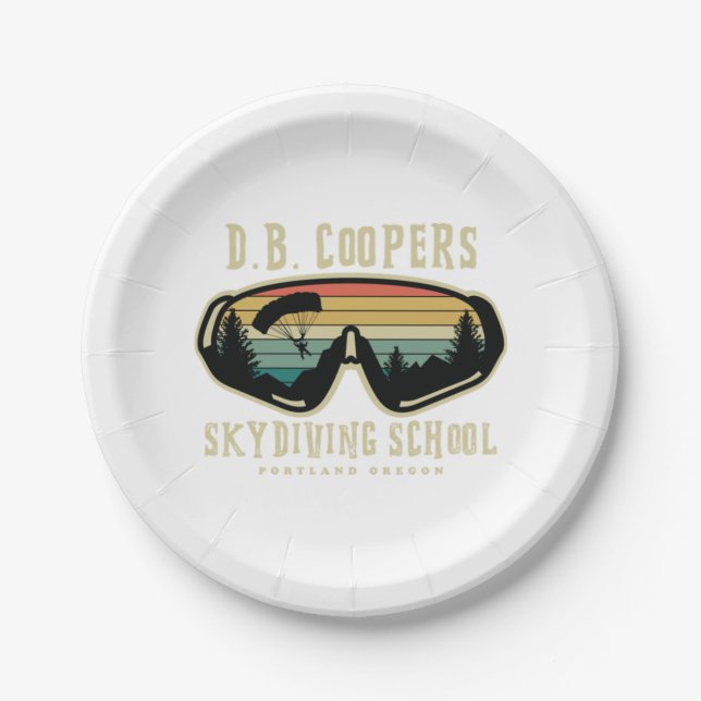 DB coopers skydiving school Portland oregon  Paper Plate (Front)