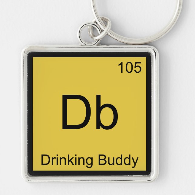Db - Drinking Buddy Chemistry Element Symbol Tee Key Ring (Front)