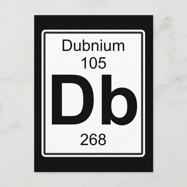 Db - Dubnium Postcard (Front)