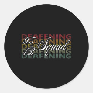 Db Squad Hand Sign Language Hearing Loss Awareness Classic Round Sticker