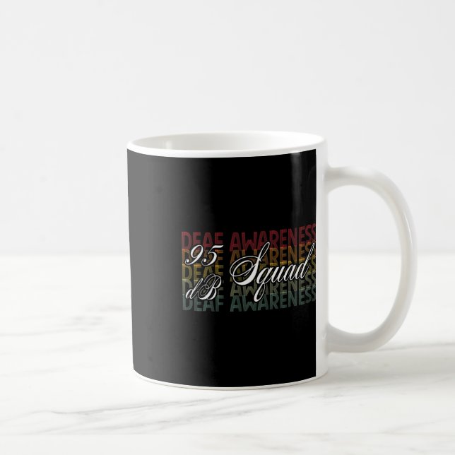 Db Squad Hand Sign Language Hearing Loss Awareness Coffee Mug (Right)