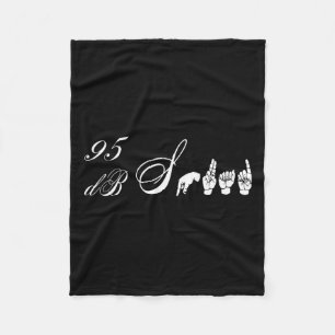 Db Squad Hand Sign Language Hearing Loss Awareness Fleece Blanket