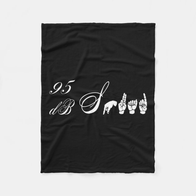 Db Squad Hand Sign Language Hearing Loss Awareness Fleece Blanket (Front)