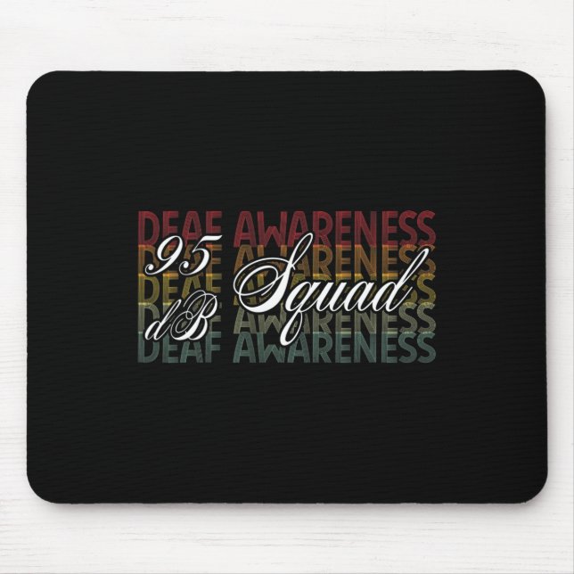 Db Squad Hand Sign Language Hearing Loss Awareness Mouse Pad (Front)