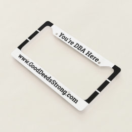 DBA Here Licence Plate Frame