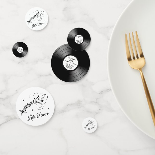 dbl  Let's Dance Music Design Custom Records Confetti (Group)