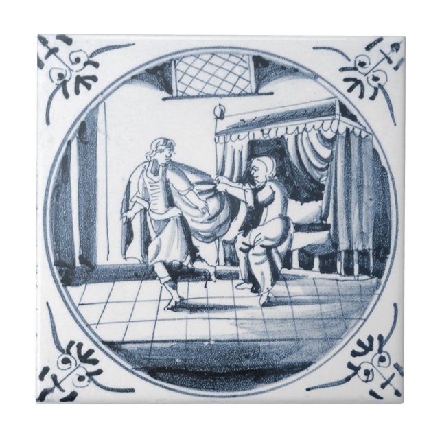 DBT01 Delft Biblical Design Ceramic Tile (Front)