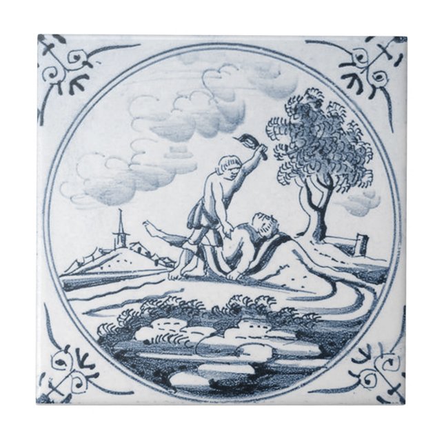 DBT04 Delft Biblical Design Ceramic Tile (Front)