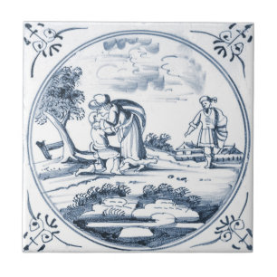 DBT07 Delft Biblical Design Ceramic Tile