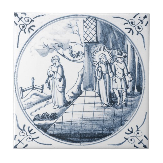 DBT09 Delft Biblical Design Ceramic Tile (Front)
