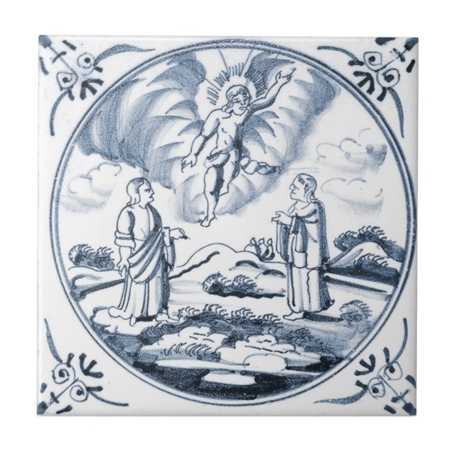 DBT14 Delft Biblical Design Ceramic Tile (Front)