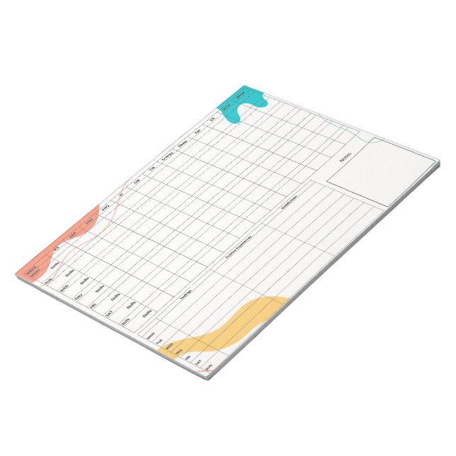 DBT Dairy Card Notepad - 40 Sheets Abstract (Angled)