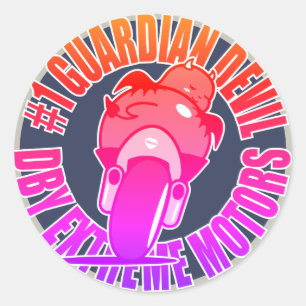 DBY EXTREME MOTORS VINTAGE Lucky Devil 2 Classic Round Sticker