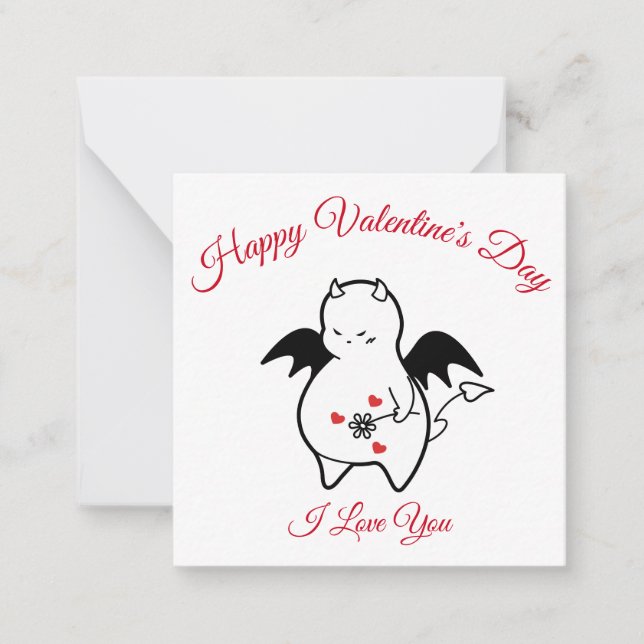 DBY Happy Valentine's Day Note Card (Front)
