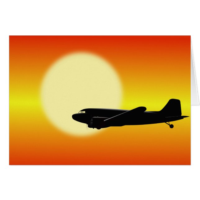 DC-3 passing sun. (Front Horizontal)