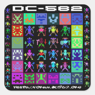 DC-562 SQUARE STICKER