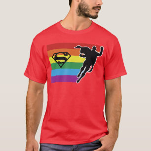 DC Comics Pride Justice League Superman Pride Flag T-Shirt