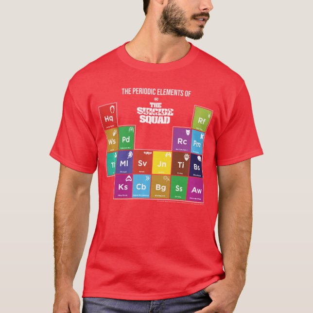 DC Comics Suicide Squad Periodic Elements friends T-Shirt (Front)