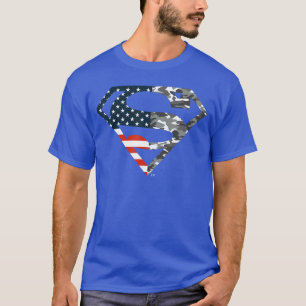 DC Comics Superman American Flag Camo Logo T-Shirt