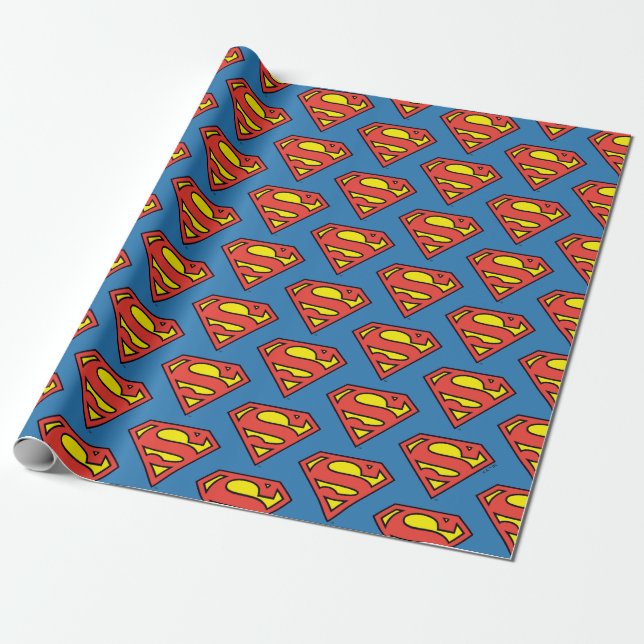 DC Comics | Superman | Classic Logo Wrapping Paper (Unrolled)