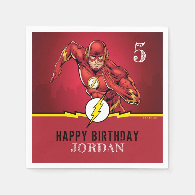 DC Comics | The Flash Birthday Napkin (Front)