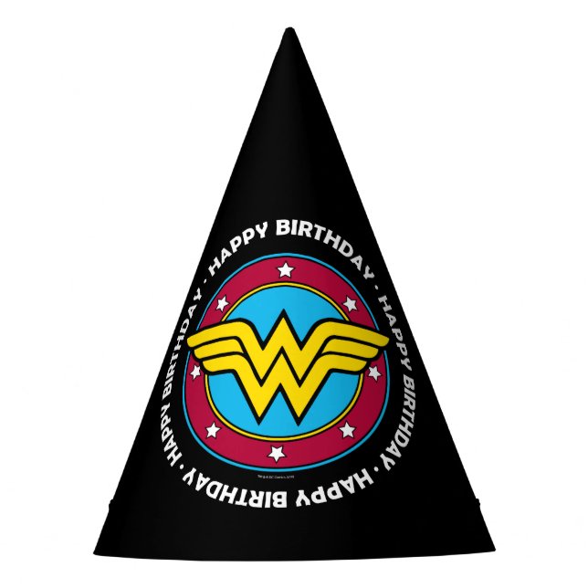 DC Comics | Wonder Woman Circle & Stars Logo Party Hat (Front)
