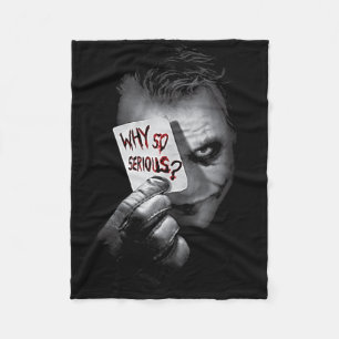 Dc Dark Knight Photo Why So Serious Tank Top  Fleece Blanket