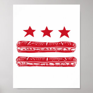 Dc Flag Sub Sandwich  Poster