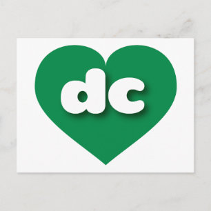 dc green heart - I love dc Postcard