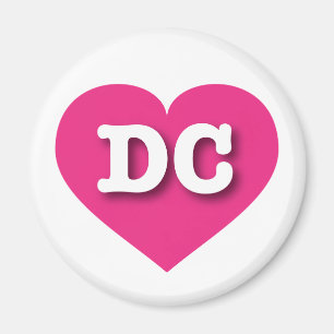 DC Hot Pink Heart - I love DC Magnet