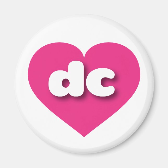  dc hot pink heart - I love dc Magnet (Front)