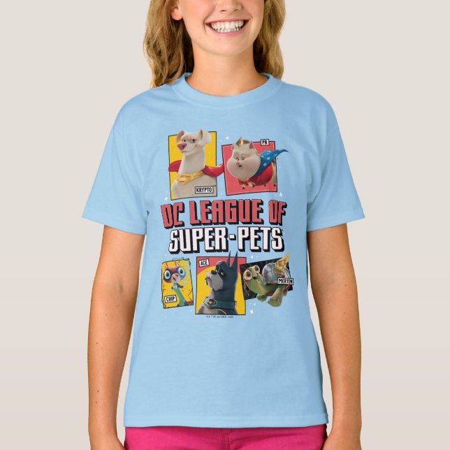 DC League of Super-Pets Character Panels T-Shirt (Front)