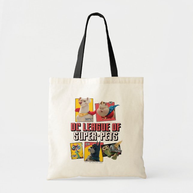 DC League of Super-Pets Character Panels Tote Bag (Front)