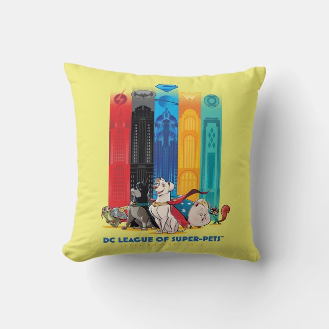 DC League of Super-Pets Metropolis Towers Cushion (Front)