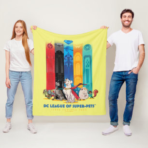DC League of Super-Pets Metropolis Towers Fleece Blanket