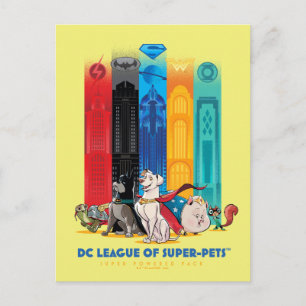 DC League of Super-Pets Metropolis Towers Postcard